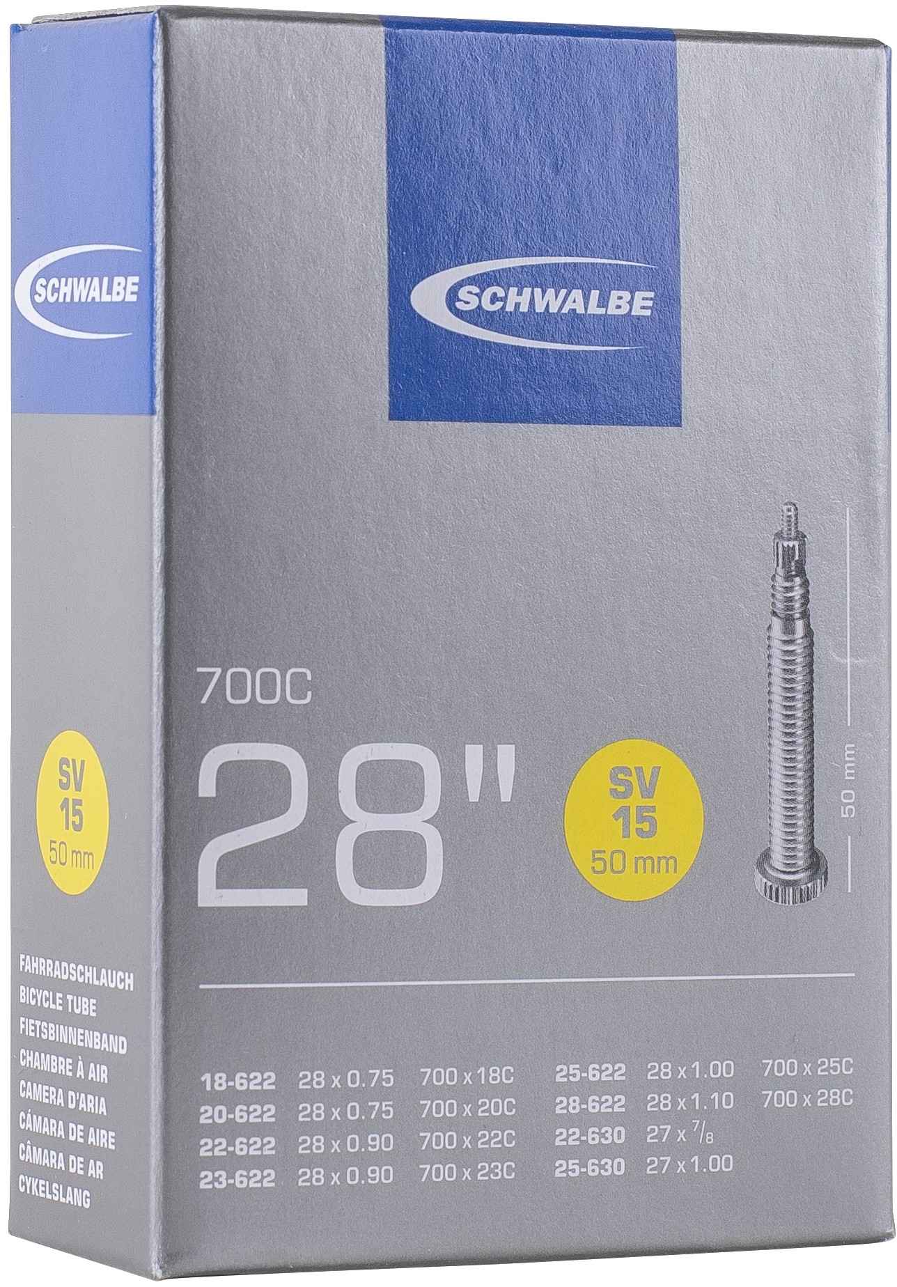 Schwalbe Inner Tube Sv15 700C 18 28 622 630 50Mm CUBE Stores UK