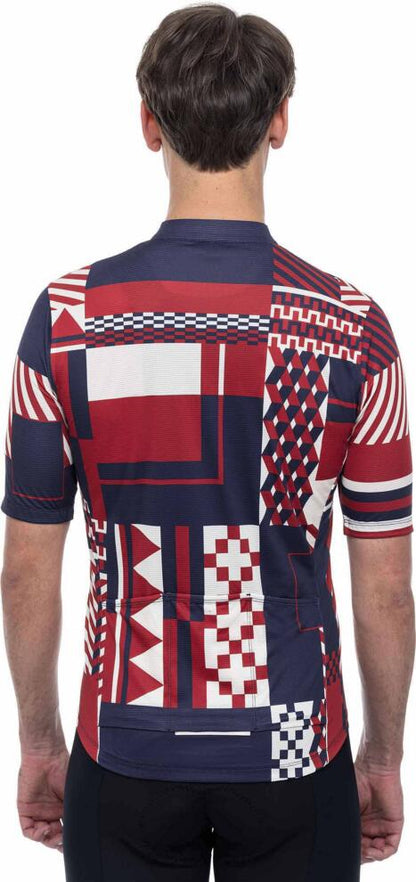 Cube Blackline Jersey Cmpt S/S Blue/Red/Beige