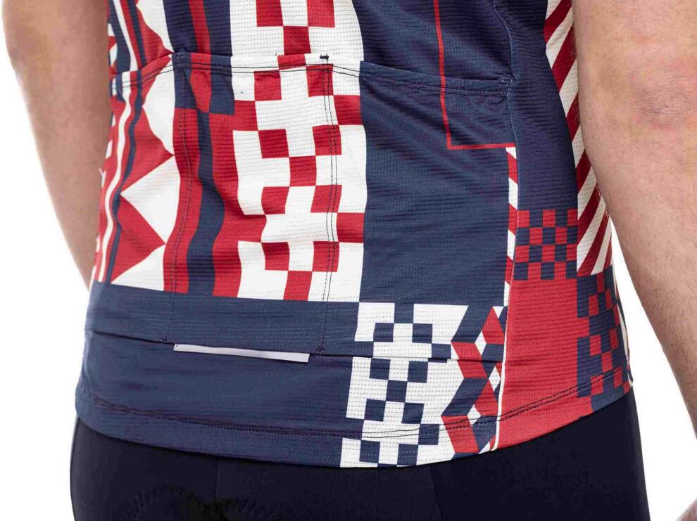 Cube Blackline Jersey Cmpt S/S Blue/Red/Beige