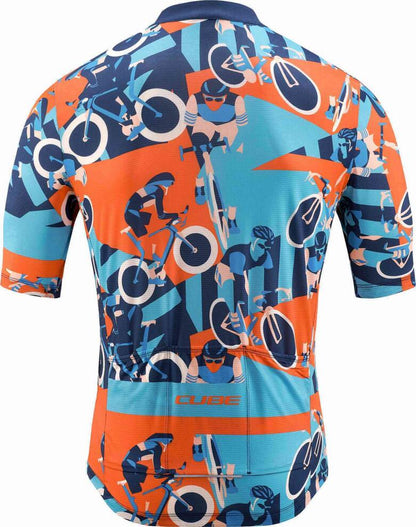 Cube Blackline Jersey Cmpt S/S Blue/Orange