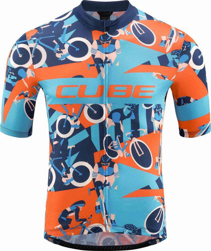 Cube Blackline Jersey Cmpt S/S Blue/Orange