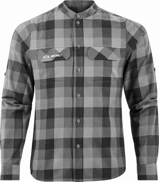 CUBE Work Shirt L/S Grey Check