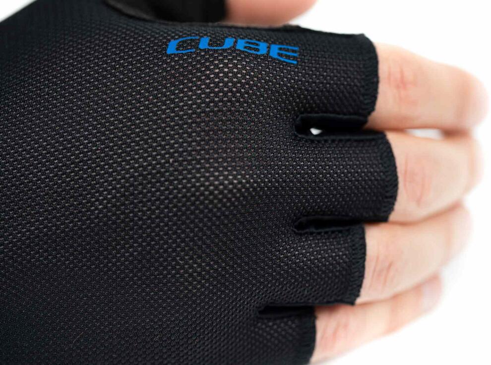 CUBE Gloves Performance Short Finger Black/Blue