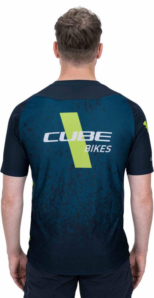 CUBE Edge Round Neck Jersey S/S Blue/Lime