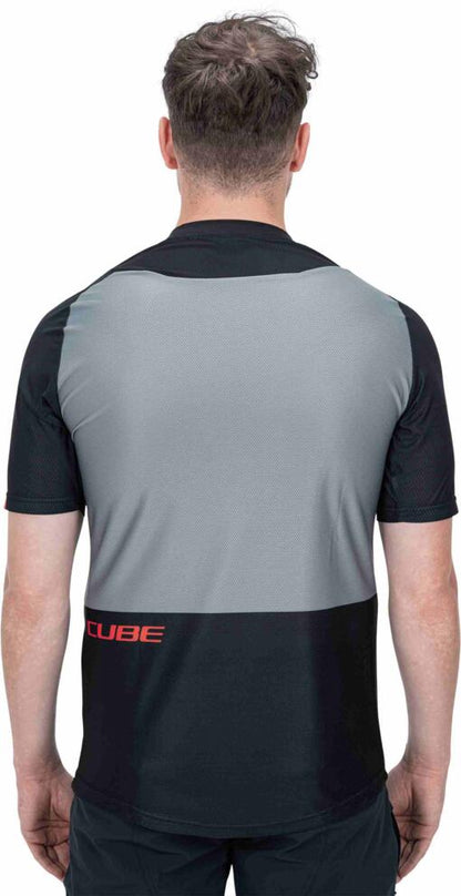 CUBE Edge Round Neck Jersey S/S Black/Grey