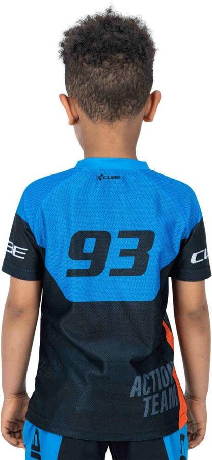 CUBE Junior Jersey S/S X Actionteam Black/Blue