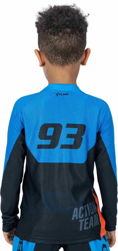 CUBE Junior Jersey L/S X Actionteam Black/Blue