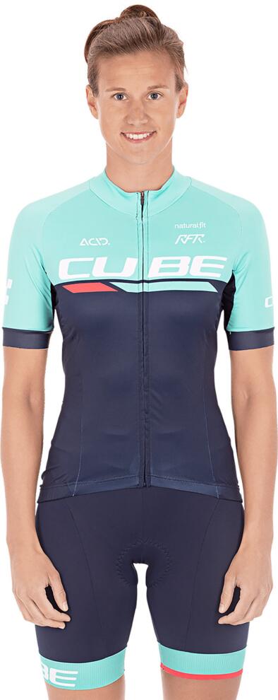 CUBE Teamline Ws Jersey S/S Blue/Mint