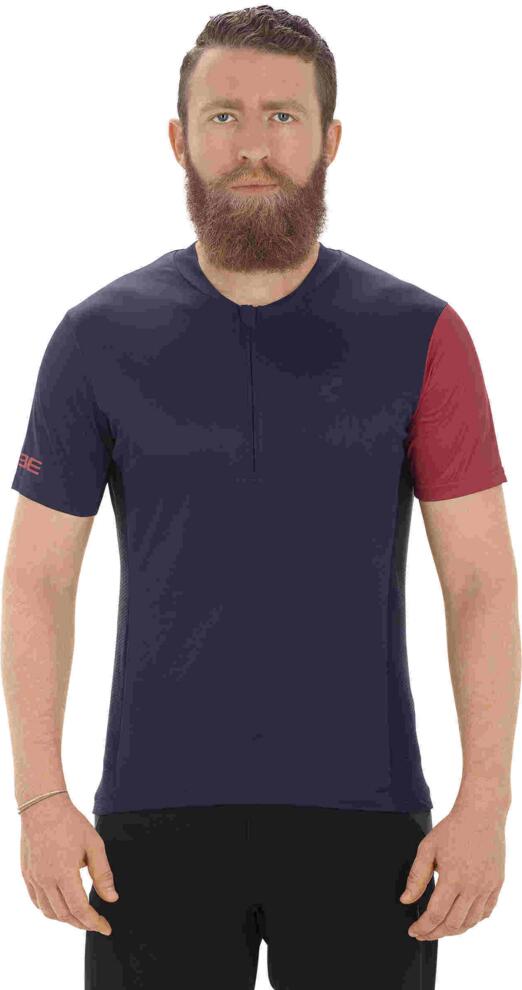 CUBE Tour Jersey Half Zip Blue/Red