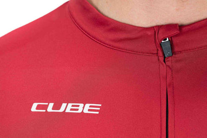 CUBE Atx Jersey Full Zip S/S Red
