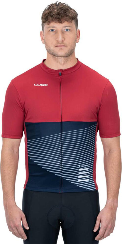 CUBE Atx Jersey Full Zip S/S Red