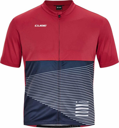 CUBE Atx Jersey Full Zip S/S Red