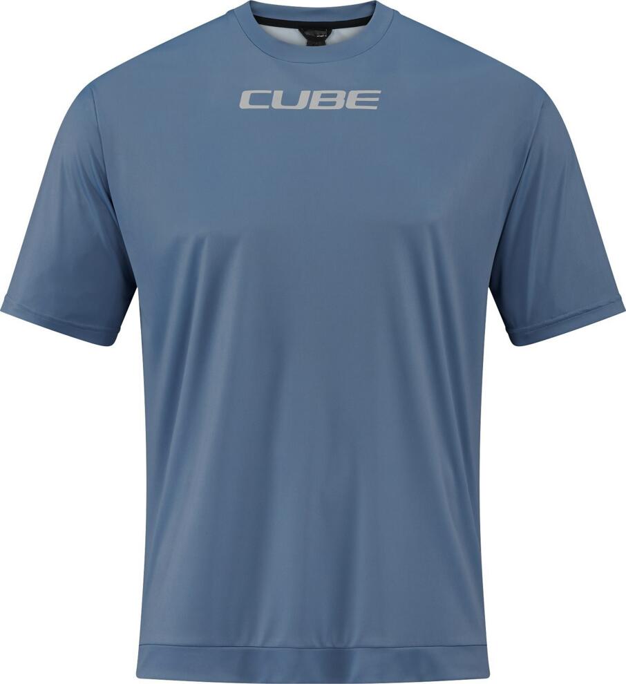 Cube Atx Round Neck Jersey Tech S/S Smoke Blue