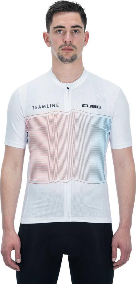 CUBE Teamline Jersey Cmpt S/S White