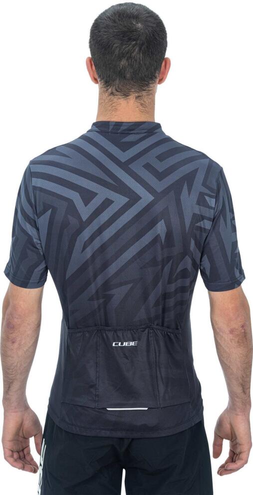 CUBE Atx Jersey Full Zip Cmpt S/S Black/Grey