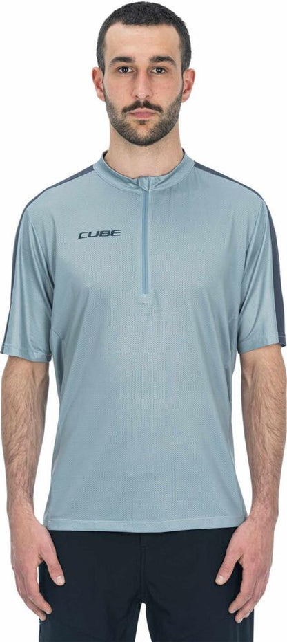 CUBE Atx Jersey Half Zip Cmpt S/S Grey