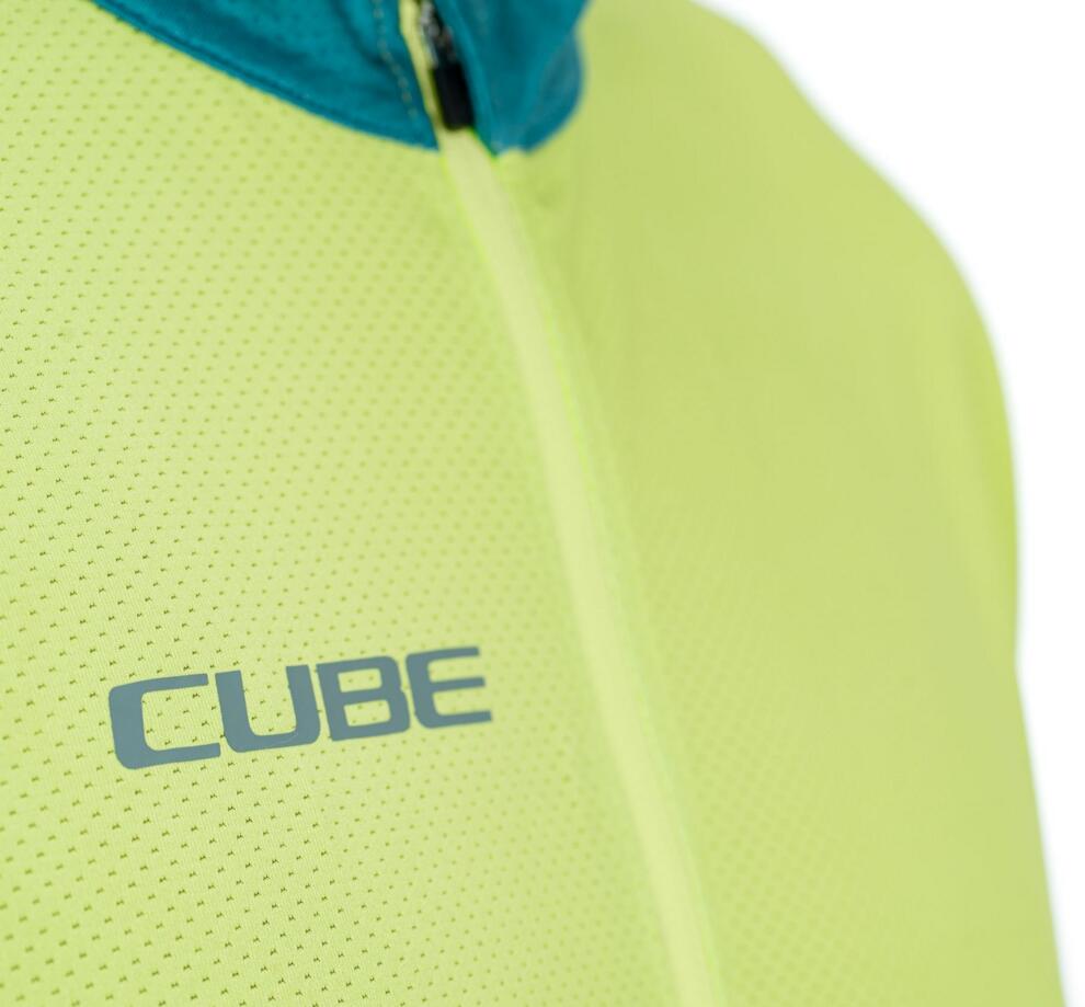 CUBE Atx Jersey Half Zip Cmpt S/S Green/Lime