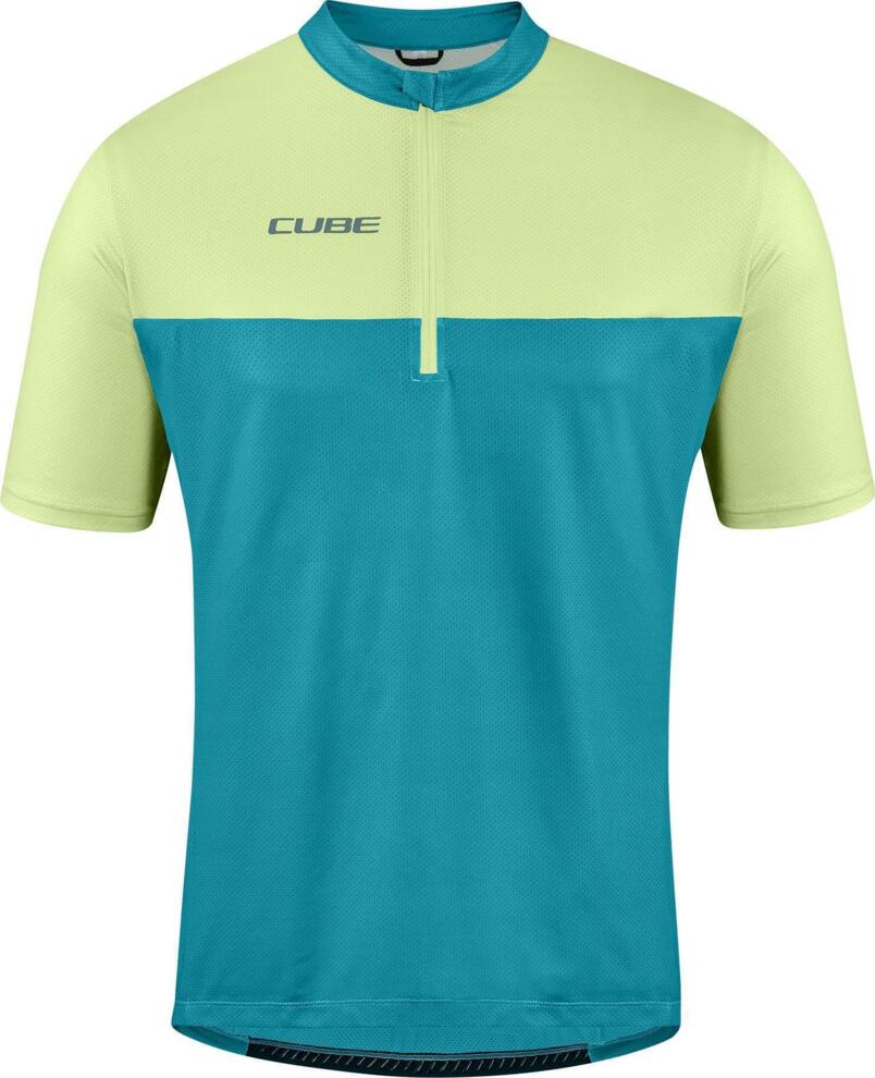 CUBE Atx Jersey Half Zip Cmpt S/S Green/Lime