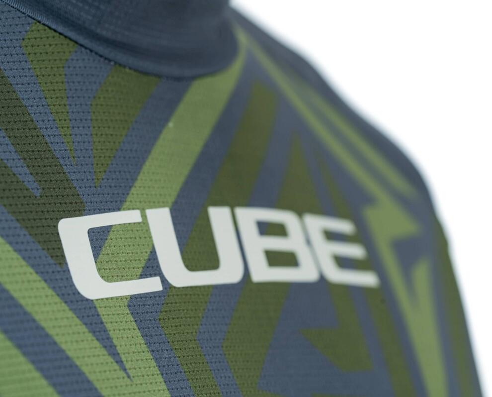 CUBE Atx Round Neck Jersey Tm L/S Olive/Grey