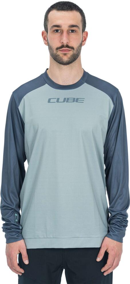 CUBE Atx Round Neck Jersey L/S Grey/Anthracite