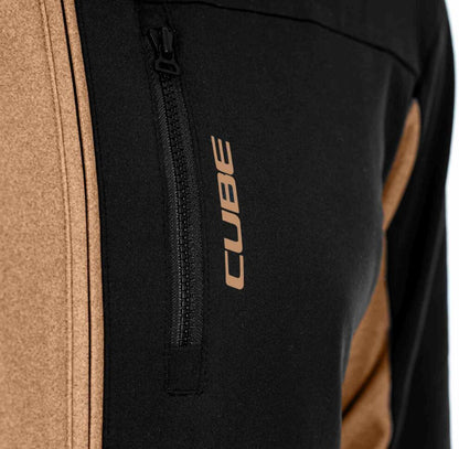 CUBE Atx Full Zip Jersey Cmpt L/S Brown/Black