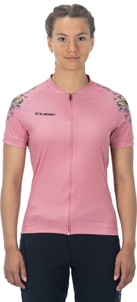 CUBE Atx Ws Jersey Full Zip Cmpt S/S Coral