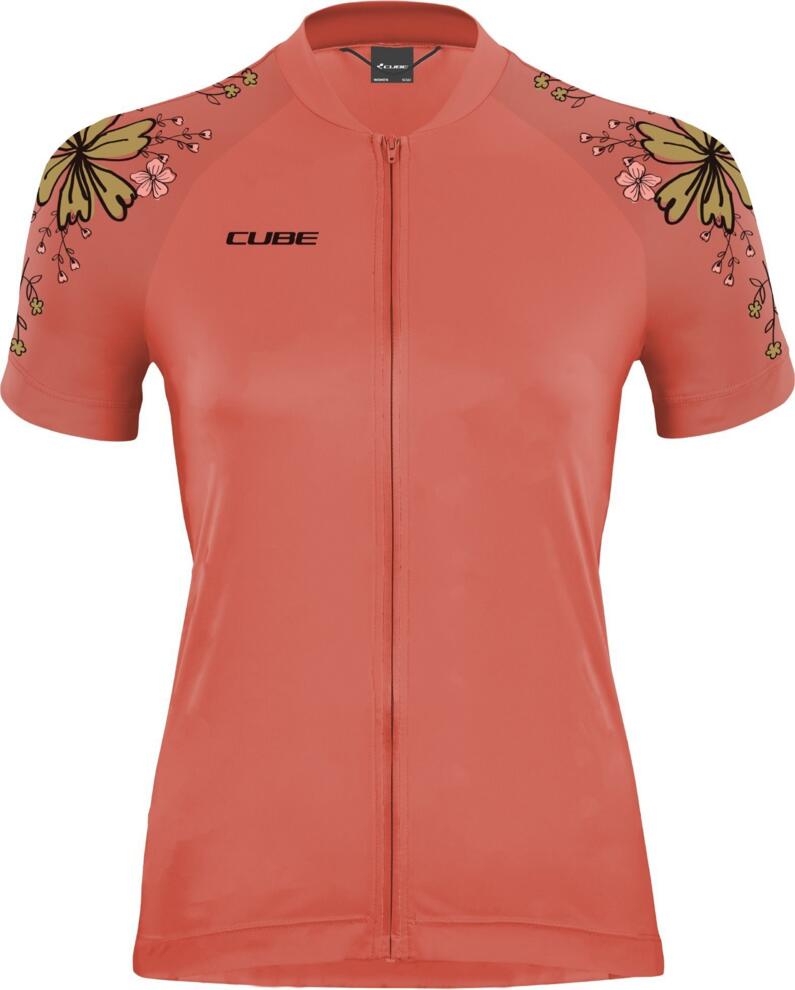 CUBE Atx Ws Jersey Full Zip Cmpt S/S Coral