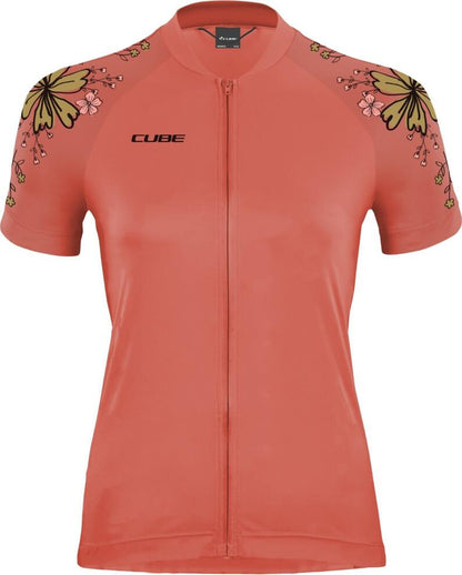 CUBE Atx Ws Jersey Full Zip Cmpt S/S Coral