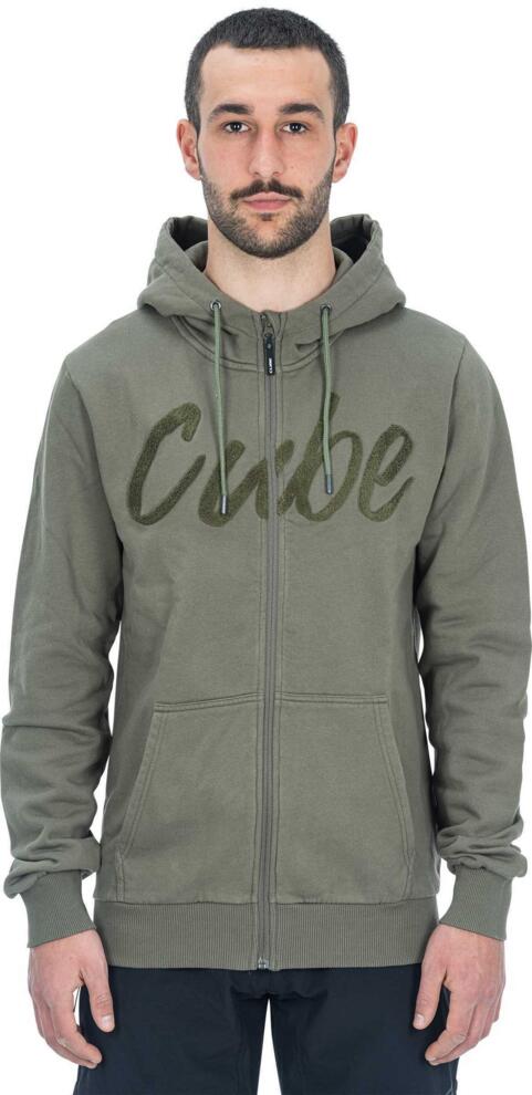 CUBE Organic Zip Hoodie Olive