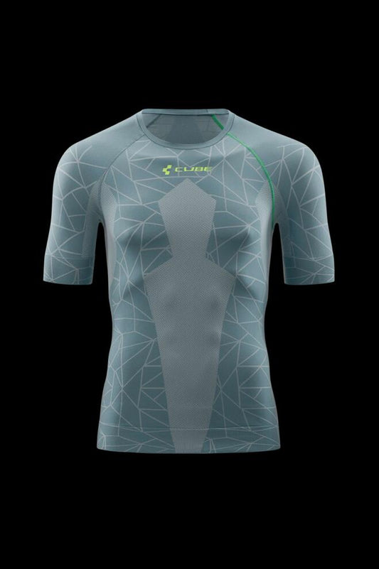 CUBE Baselayer Race Be Cool S/S Grey/Green