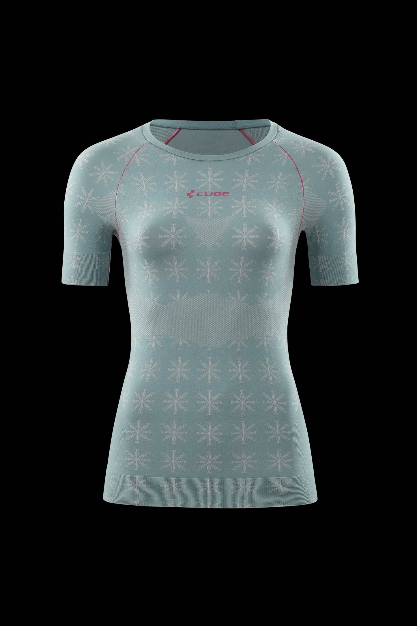 CUBE Baselayer Ws Race Be Cool S/S Grey/Pink