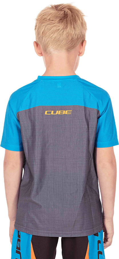 CUBE Junior Jersey S/S Grey/Blue