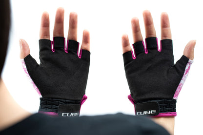 CUBE Gloves Performance Junior Short Finger Pink