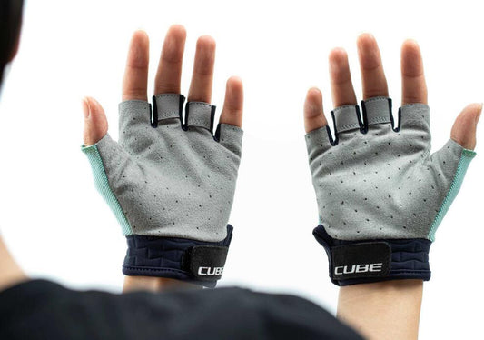 CUBE Gloves Perform. Junior Short Finger Blue/Mint