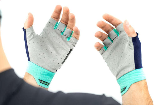CUBE Gloves Performance Short Finger Blue/Mint