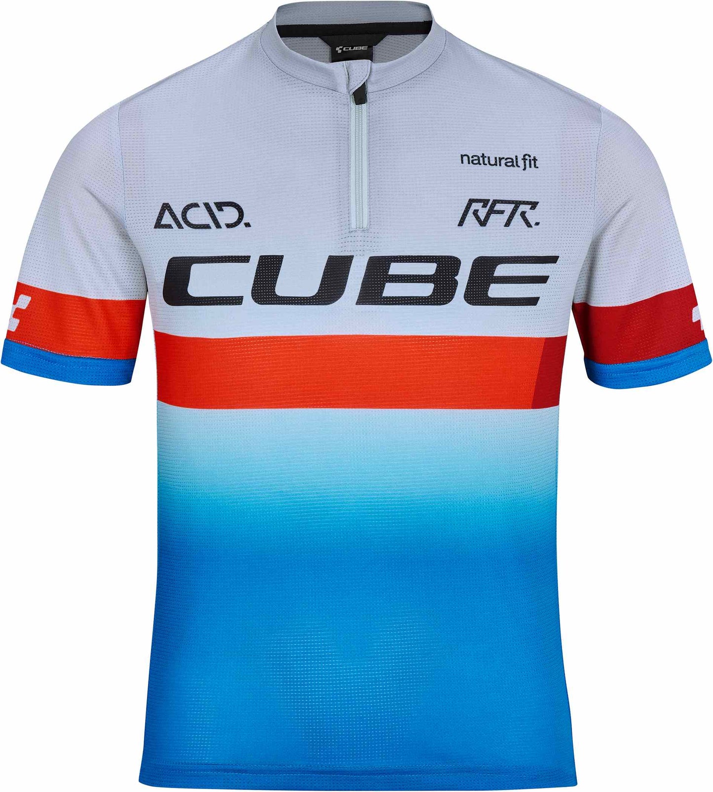 CUBE Junior Teamline Jersey S/S Blue/Red/Grey