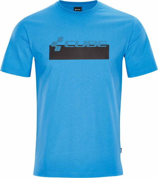 CUBE Organic T-Shirt Logo Dots Blue