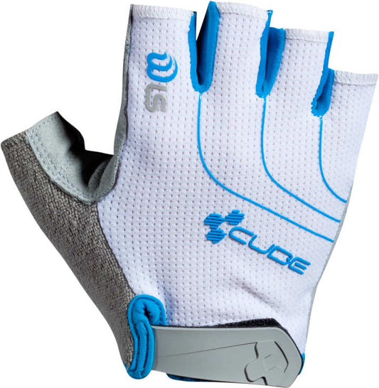 CUBE Natural Fit Wls Gloves Short Finger Wh/Gr/Blu