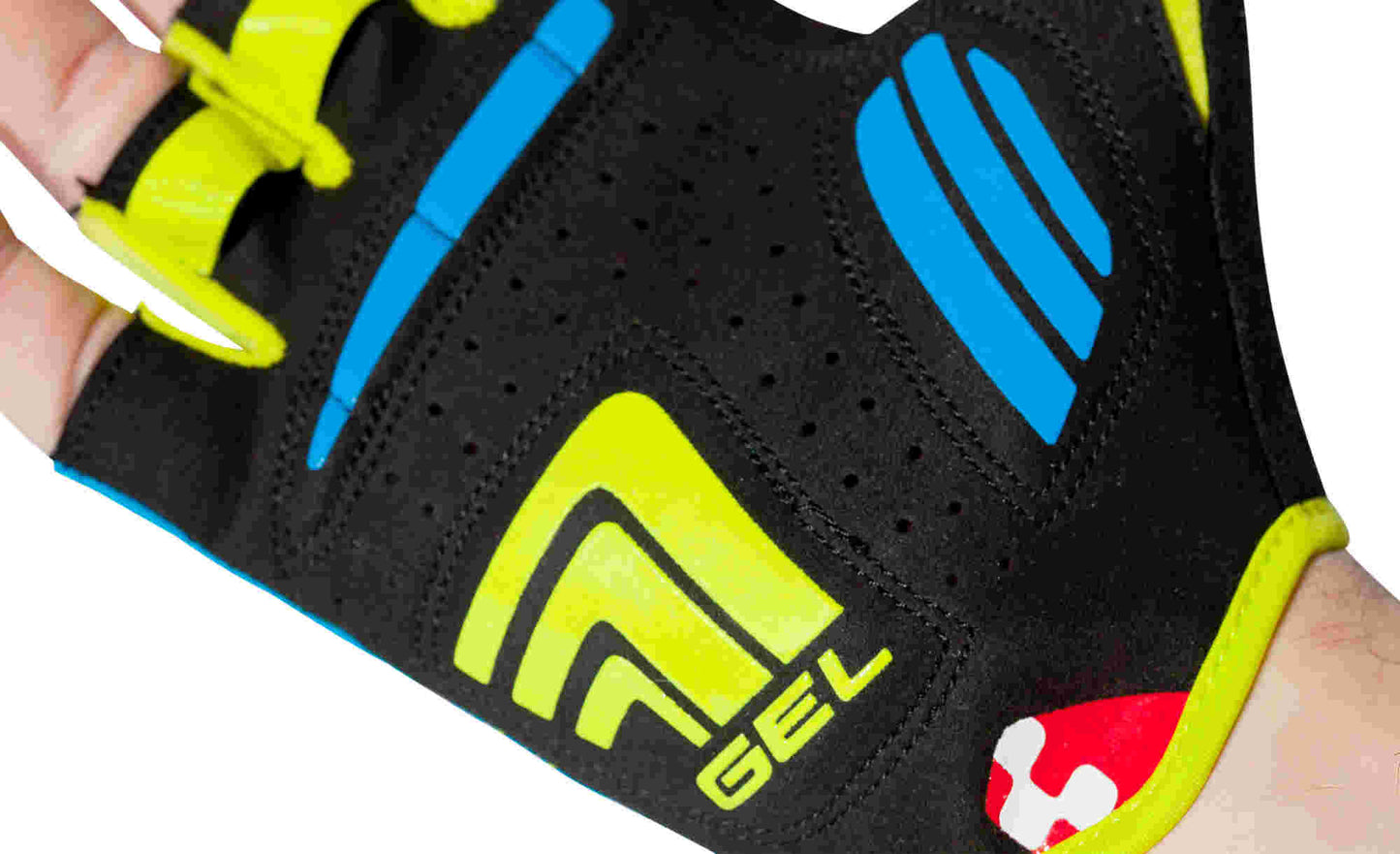 CUBE Gloves Natural Fit Ltd Shortfinger Blue/Lime/Blk