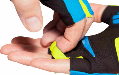 CUBE Gloves Natural Fit Ltd Shortfinger Blue/Lime/Blk