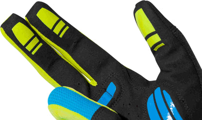 CUBE Gloves Natural Fit Ltd Longfinger Blue/Lime/Blk