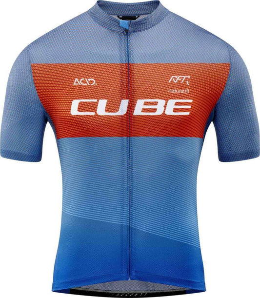 CUBE Teamline Jersey Cmpt S/S Blue/Red/Grey