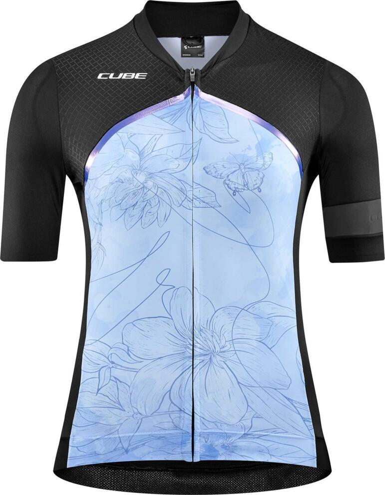 CUBE Blackline Ws Jersey S/S Blue Pattern