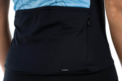 CUBE Blackline Ws Jersey S/S Blue Pattern