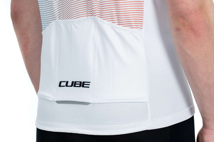 CUBE Teamline Jersey Cmpt S/S White