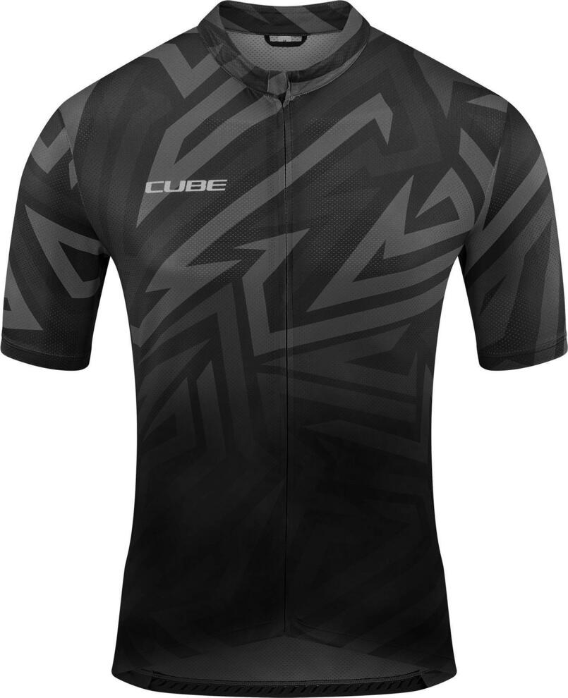 CUBE Atx Jersey Full Zip Cmpt S/S Black/Grey