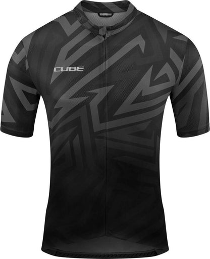 CUBE Atx Jersey Full Zip Cmpt S/S Black/Grey