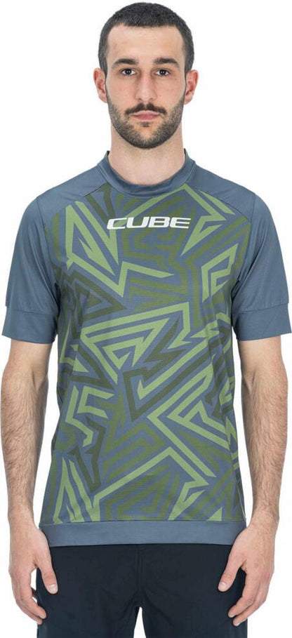 CUBE Atx Round Neck Jersey Tm S/S Olive/Grey