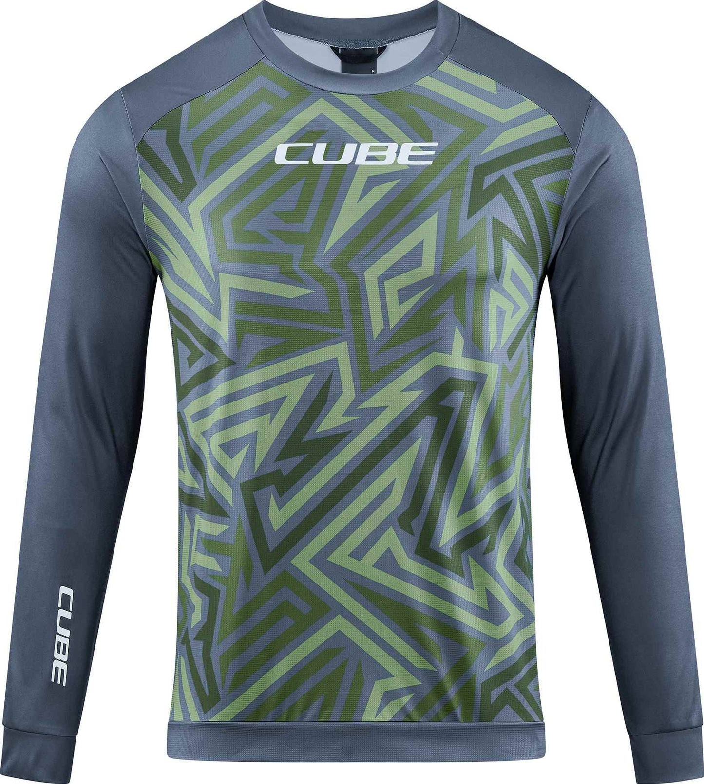 CUBE Atx Round Neck Jersey Tm L/S Olive/Grey