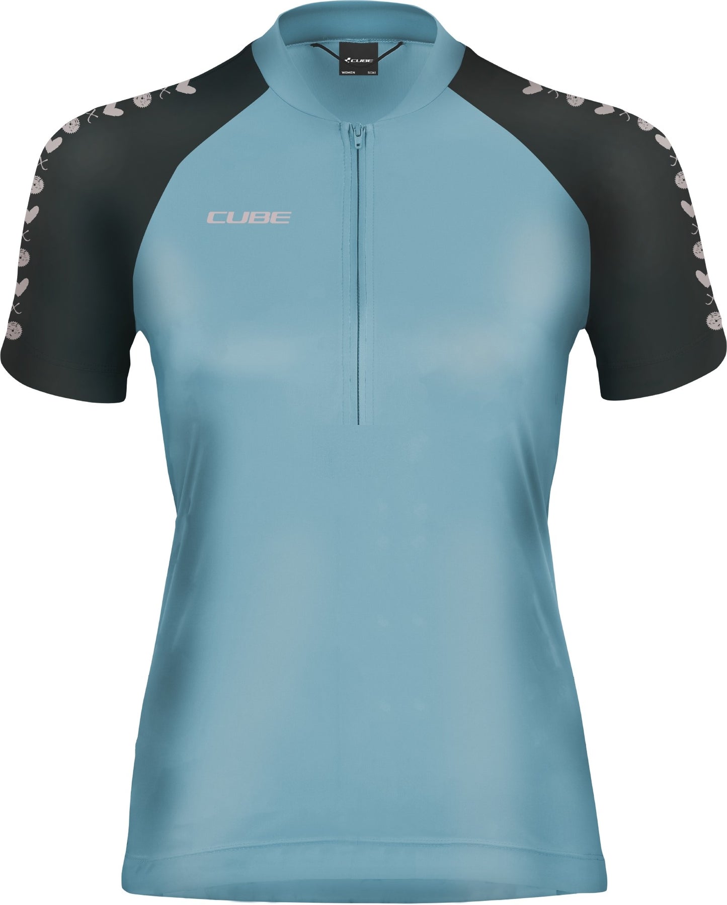 CUBE Atx Ws Jersey Half Zip Cmpt S/S Blue